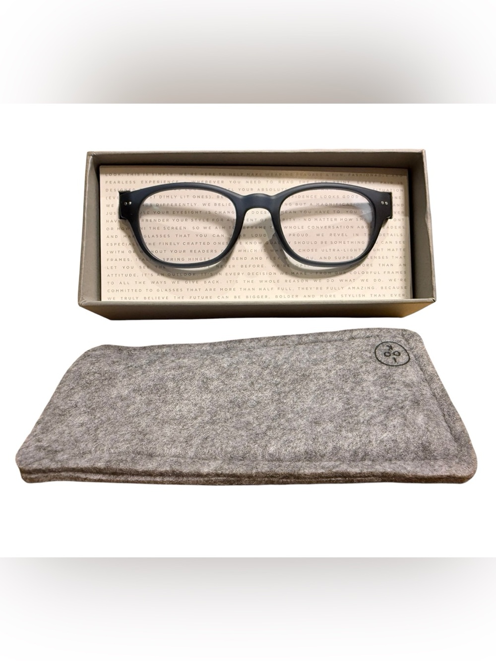 NWT - LOOK Bond Blue Light Glasses in Bond Navy +0.0
